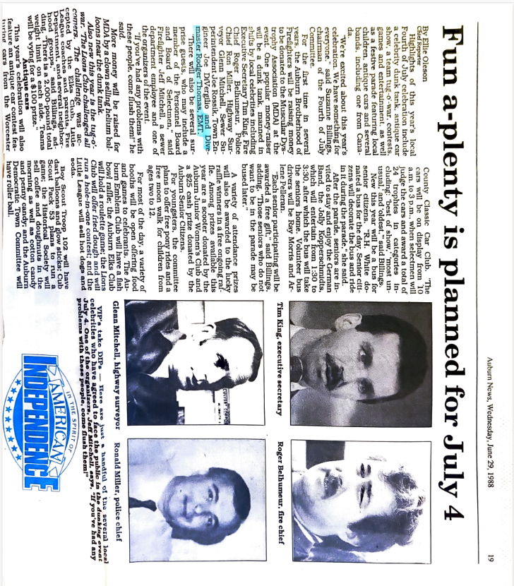 Rodger Thomas - Auburn News, June 29, 1988